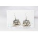 Jhumki Earrings Silver 925 Sterling Dangle Women Pearl Gem Stone Handmade C770